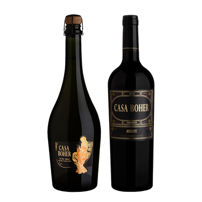 Casa Boher Extra Brut + Casa Boher Merlot